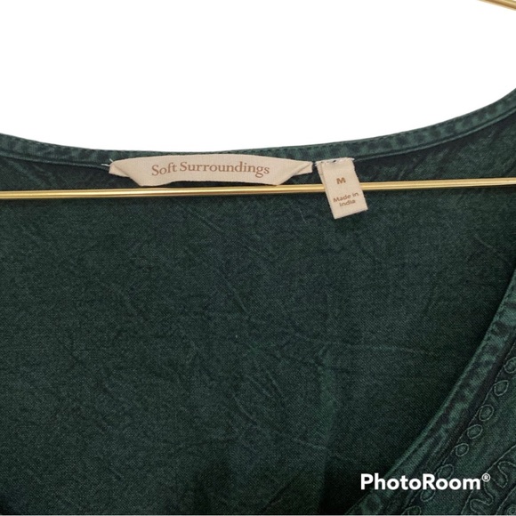 Soft Surroundings Vivian Green Velvet Tunic - Picture 4 of 4